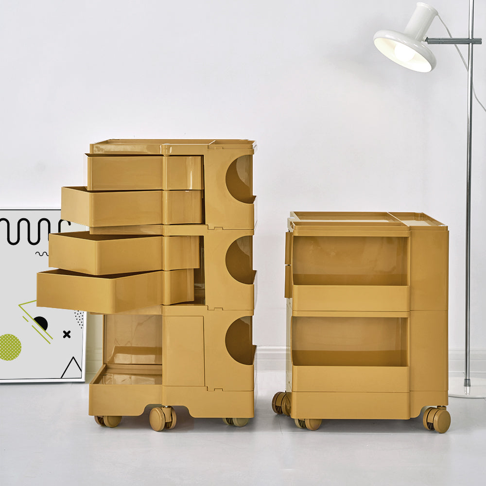 Durable Yellow Storage Trolley - 5 Tier