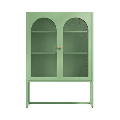 Green Metal Locker Sideboard with Storage
