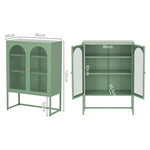 Green Metal Locker Sideboard with Storage