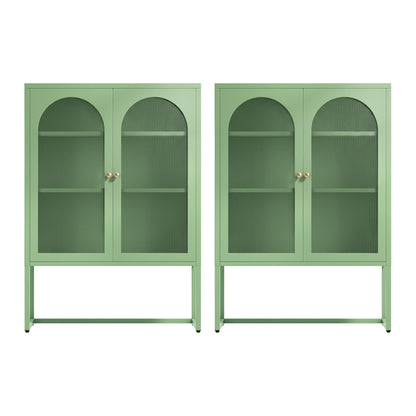Green Mesh Door Buffet Sideboard Cabinet | HomeAndLiving - 4