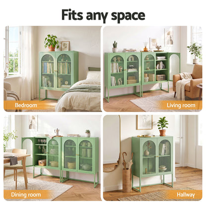 Green Mesh Door Buffet Sideboard Cabinet | HomeAndLiving - 8