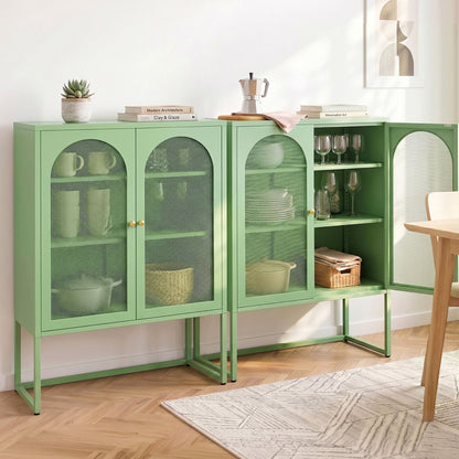 Green Mesh Door Buffet Sideboard Cabinet | HomeAndLiving - 9