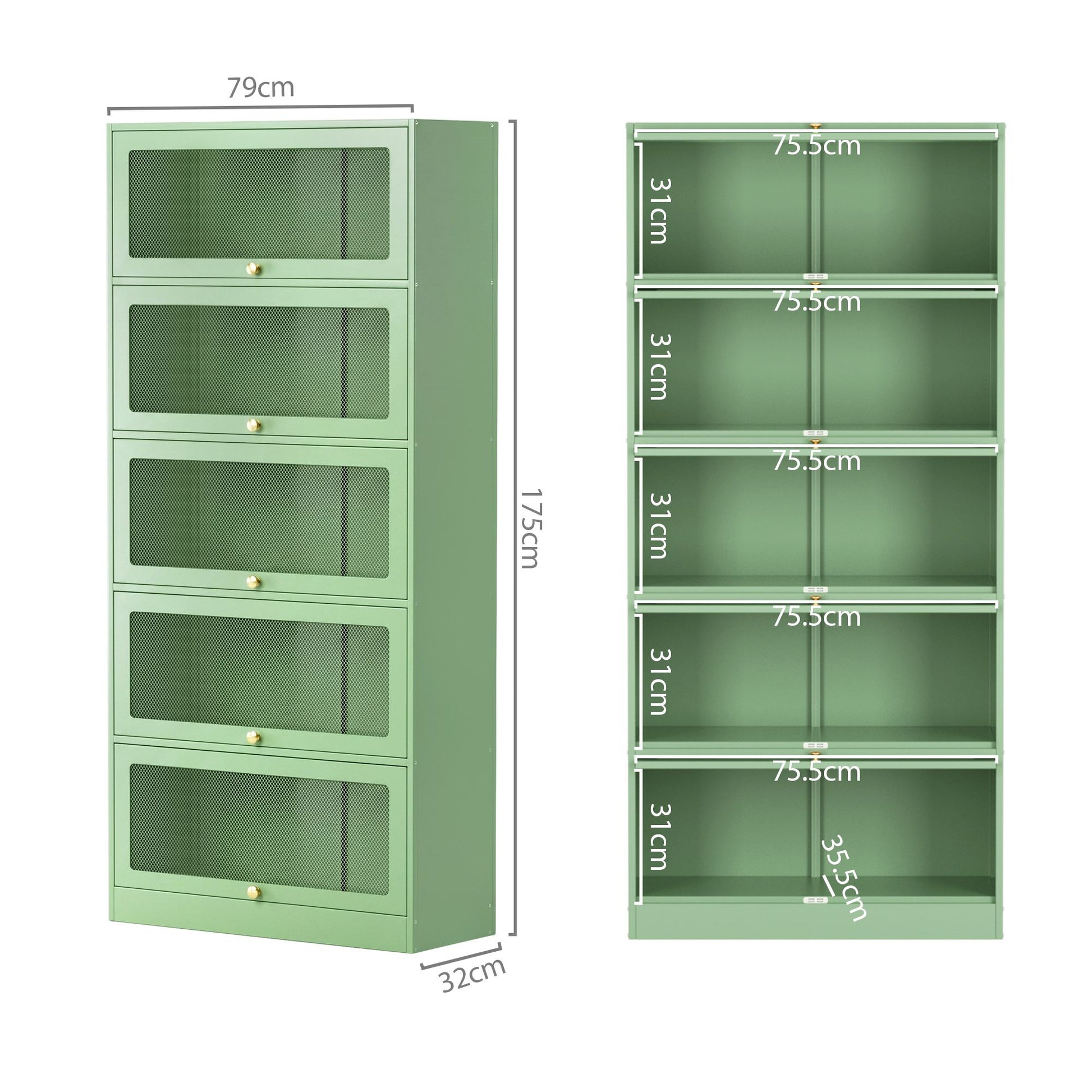 Steel Mesh Buffet Sideboard Cabinet Set of 2 | HomeAndLiving - 4