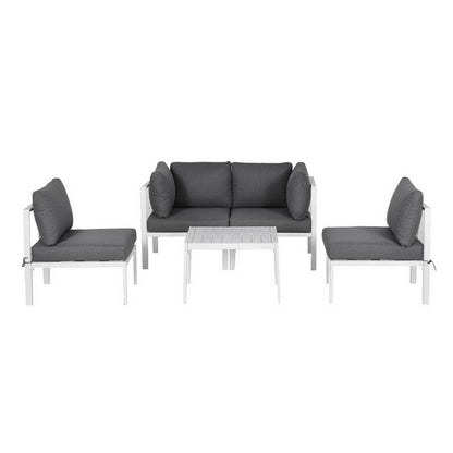  6PCS Outdoor Sofa Set Aluminium Table and Chairs Lounge Patio Furniture