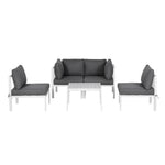 6PCS Outdoor Sofa Set Aluminium Table and Chairs Lounge Patio Furniture