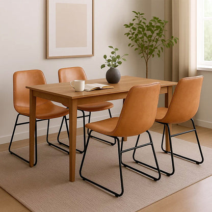 Ergonomic 4x Dining Chairs Kitchen Table  Adjustable Height