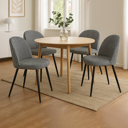 Compact 4x Dining Chairs Kitchen Cafe  Scandi Inspired Design
