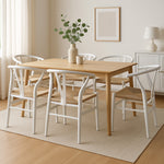 Cozy 6x Dining Chairs Wooden Hans White  Soft Cushion Classic