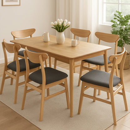 Versatile 6xDining Chairs Kitchen Chair Nature  Durable Frame