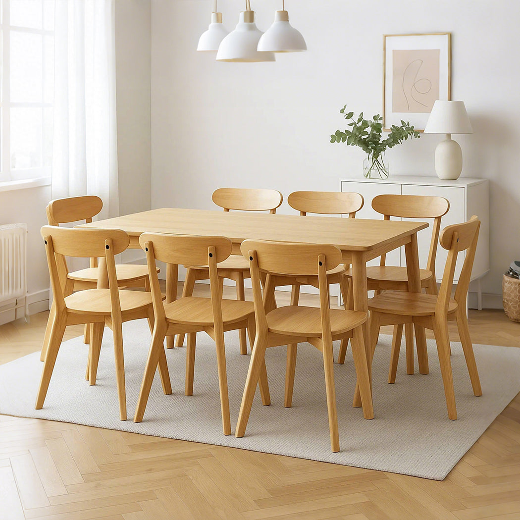 Versatile 8x Dining Chairs Wooden Kitchen Chair  Durable Frame