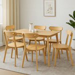 Functional 6x Dining Chairs Wooden Kitchen Chair  Scandi Inspired