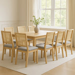 Functional 8XCane Dining Chair Rattan Armless Seat  Sleek Modern Look