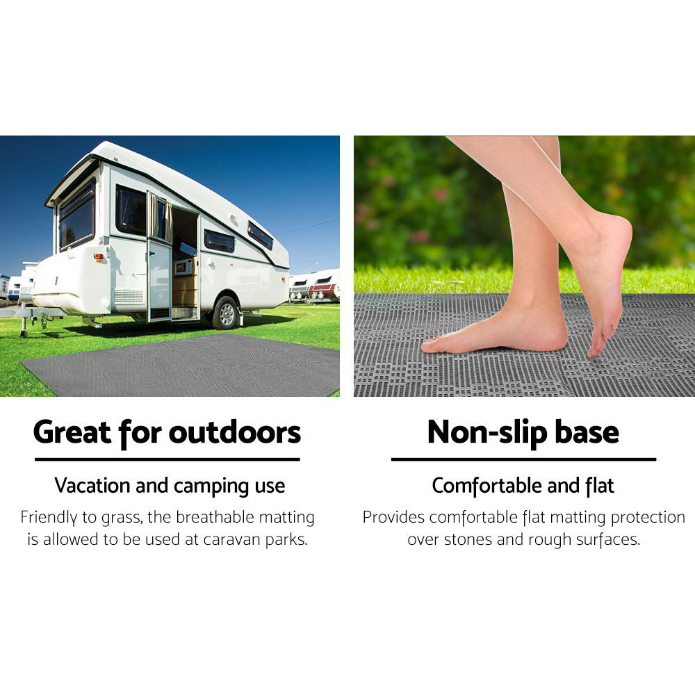 6M X 2.5M 600Gsm Caravan Camping Floor Matting Mesh