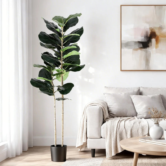 Artificial Fiddle Leaf Fig Tree 150cm Indoor | HomeAndLiving