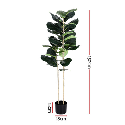 Artificial Fiddle Leaf Fig Tree 150cm Indoor | HomeAndLiving