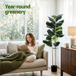 Artificial Fiddle Leaf Fig Tree 150cm Indoor | HomeAndLiving