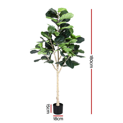 180cm Artificial Fiddle Leaf Fig Tree Indoor | HomeAndLiving