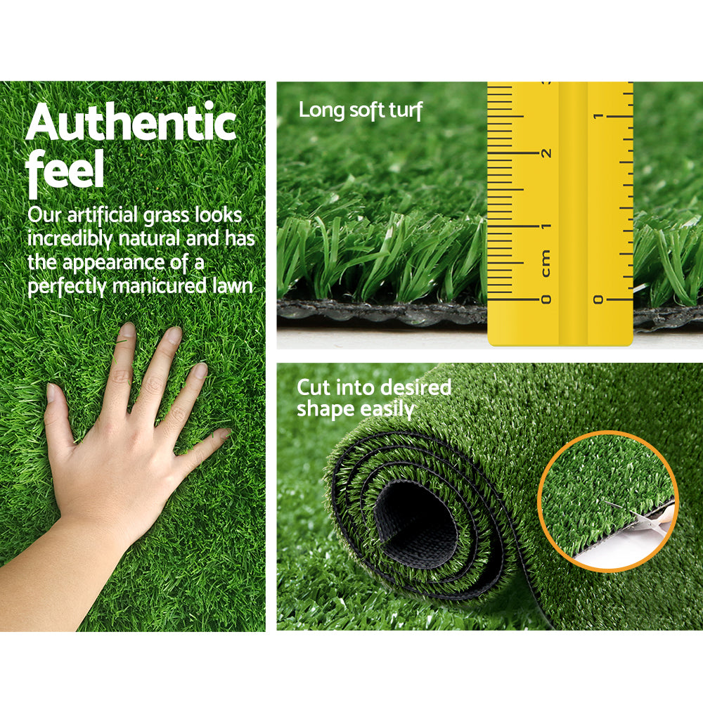 2Mx10M 10Mm Artificial Grass Synthetic Fake Lawn Turf