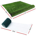 2X5M Artificial Grass Synthetic Fake 10Sqm Turf Lawn 17Mm Tape