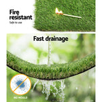 Primeturf Synthetic 20mm  1.9mx5m 9.5sqm Artificial Grass Fake Turf 4-coloured Plants Plastic Lawn