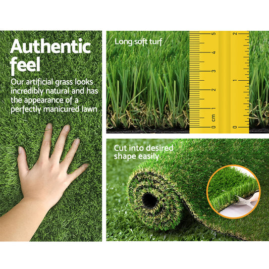 Primeturf Synthetic 30mm  0.95mx10m  9.5sqm Artificial Grass Fake Lawn Turf Plastic Plant White Bottom