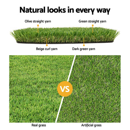Primeturf Synthetic 30mm  0.95mx20m  19sqm Artificial Grass Fake Lawn Turf Plastic Plant White Bottom