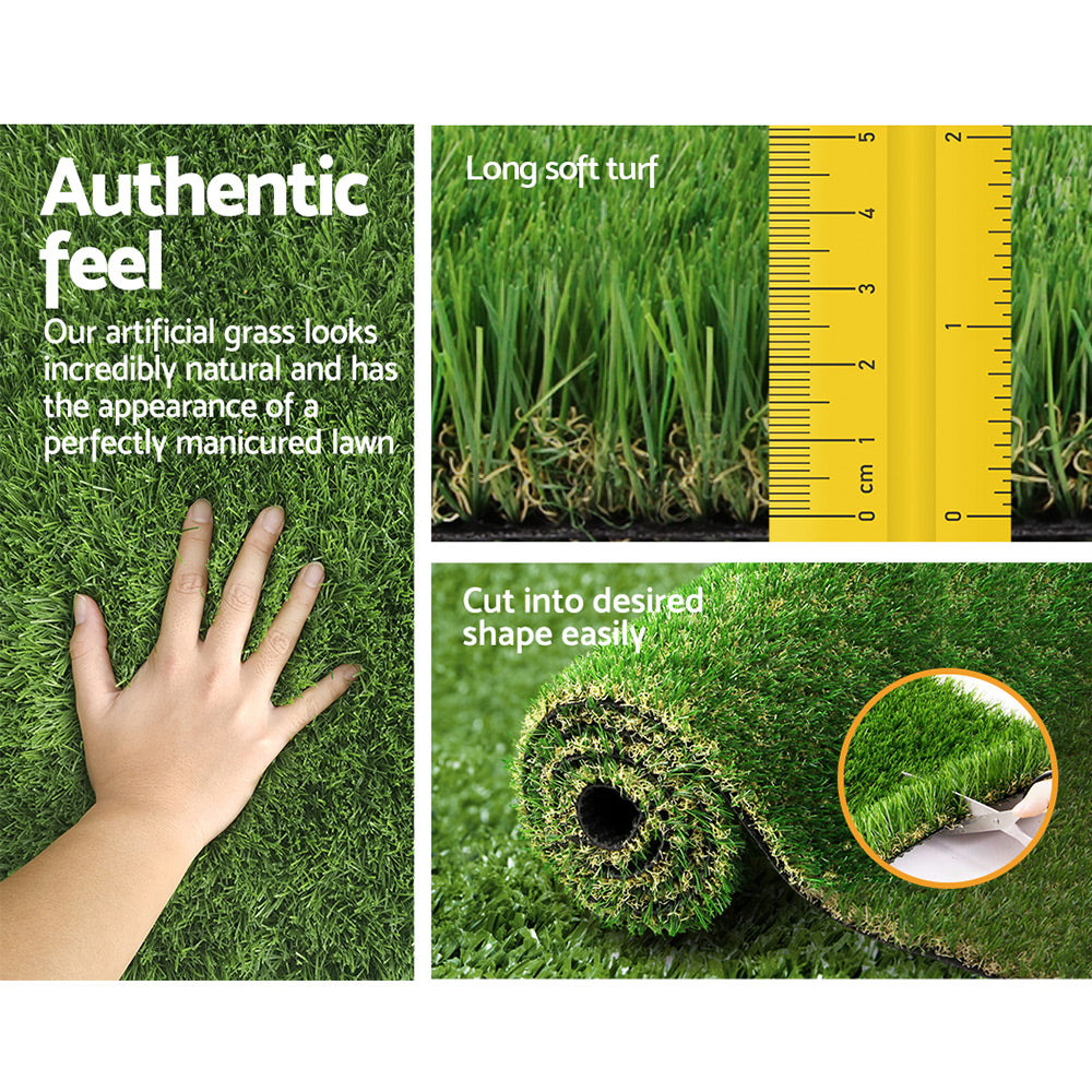 Primeturf Synthetic 30mm  0.95mx20m  19sqm Artificial Grass Fake Lawn Turf Plastic Plant White Bottom