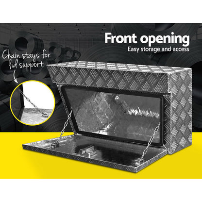 Aluminium Ute Tool Box Pair Of Toolbox Tray Vehicle Storage Lock