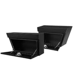 Black Under Tray Tool Box Pair Set Ute Steel Toolbox Trailer Underbody