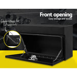 Black Under Tray Tool Box Pair Set Ute Steel Toolbox Trailer Underbody