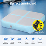 1m Air Track Mat Inflatable Gymnastics Tumbling Mat W/ Pump Colourful