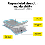 1m Air Track Mat Inflatable Gymnastics Tumbling Mat W/ Pump Colourful