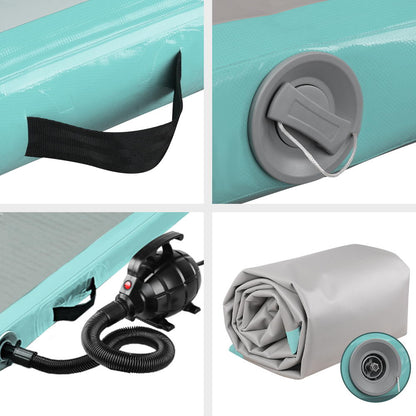 Gofun 3X1M Inflatable Air Track Mat With Pump Tumbling Gymnastics Green