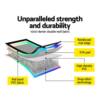 4X1M Air Track Inflatable Tumbling Mat Gymnastics Yoga Mat