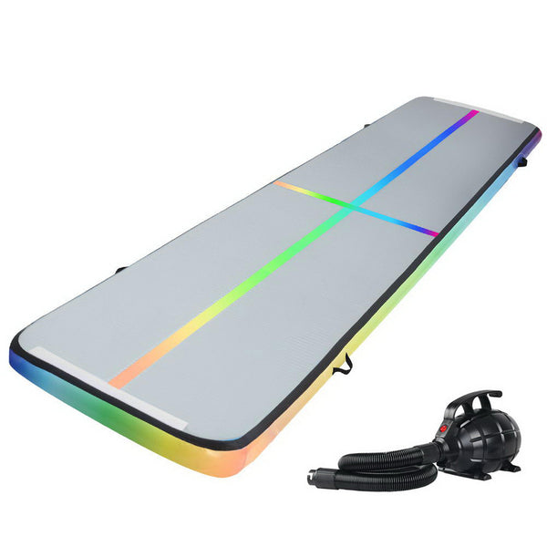  5M Air Track Gymnastics Tumbling Exercise Mat W/ Pump Inflatable Colour