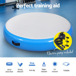 1m Air Track Spot Inflatable Gymnastics Tumbling Mat Round W/ Pump