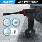 Maxim ATP Tyre Air Pump with LED Light for Cars Motorbikes Bicycles