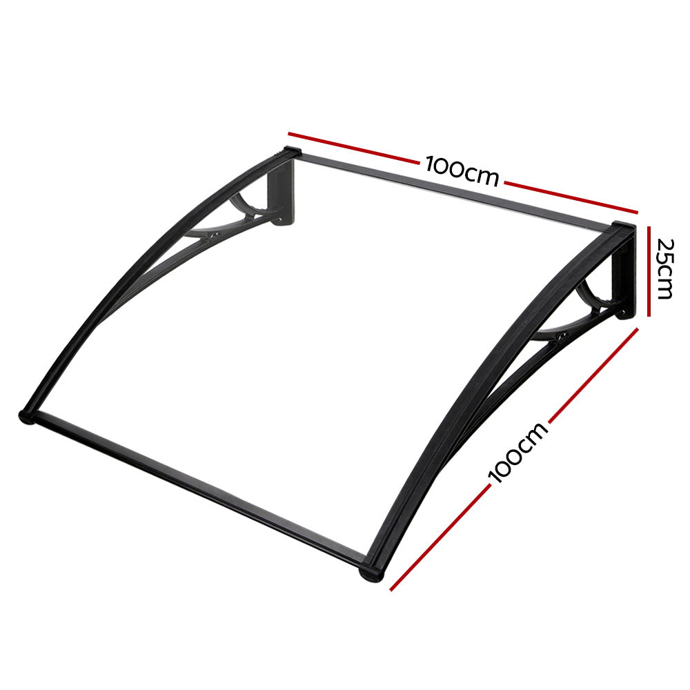 Window Door Awning Outdoor Solid Polycarbonate Canopy Patio 1mx1m DIY