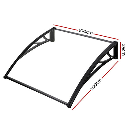 Window Door Awning Outdoor Solid Polycarbonate Canopy Patio 1mx1m DIY
