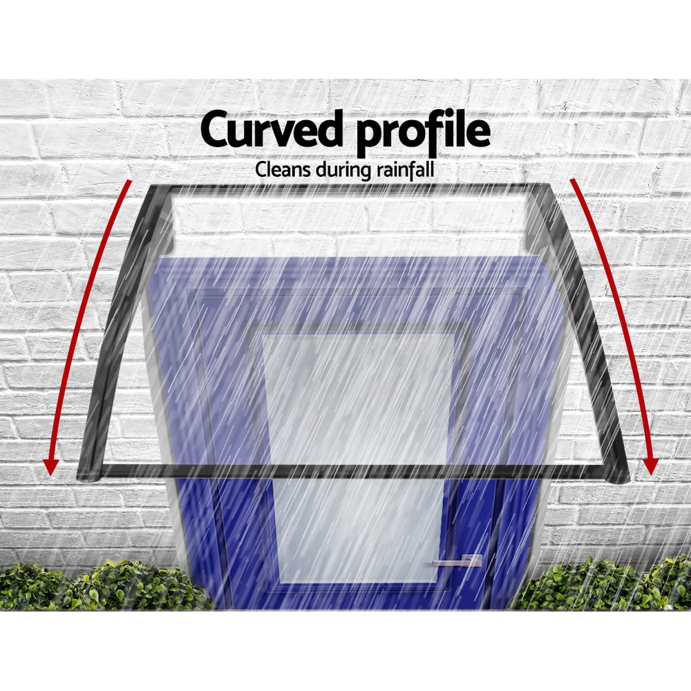 Window Door Awning Outdoor Solid Polycarbonate Canopy Patio 1mx1m DIY