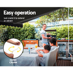 Instahut Retractable Outdoor Arm Awning 4 x 3M - Grey