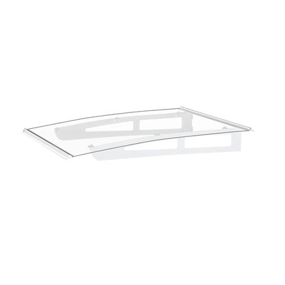 Window Door Awning Canopy 1Mx1M Transparent Solid Sheet Aluminum Frame