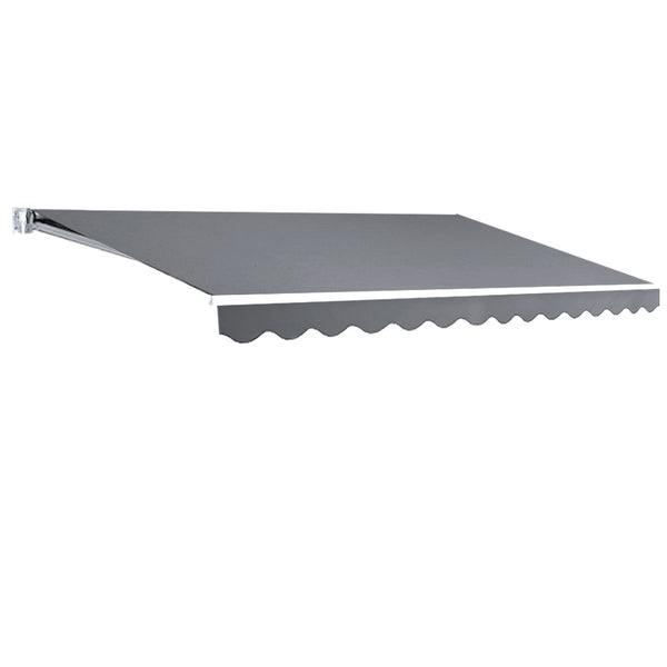  Retractable Folding Arm Awning Manual Sunshade 4Mx2.5M Pearl Grey