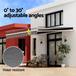 Retractable Folding Arm Awning Manual Sunshade 4.5Mx2.5M Grey