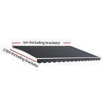 Folding Arm Awning Outdoor Awning Canopy Retractable 5Mx2.5M Grey