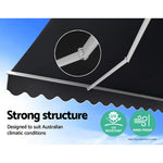 Folding Arm Awning Outdoor Awning Canopy Retractable 5Mx2.5M Grey