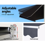 Folding Arm Awning Outdoor Awning Canopy Retractable 5Mx2.5M Grey