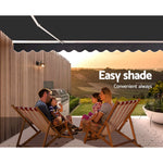 Folding Arm Awning Outdoor Awning Canopy Retractable 5Mx2.5M Grey