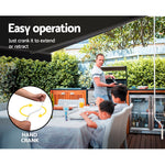 Retractable Folding Arm Awning Manual Sunshade 5Mx3M Grey