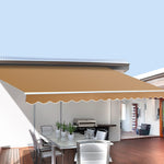 Retractable Folding Arm Awning Motorised Remoter Sunshade 2.5Mx2M Beige